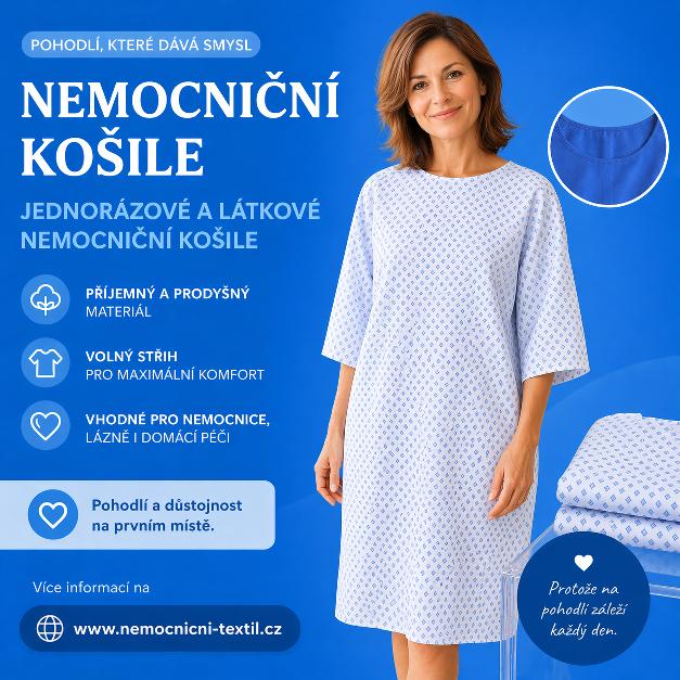 Nemocniční košile: Kdy zvolit látkového „anděla“ a kdy sáhnout po jednorázovém?